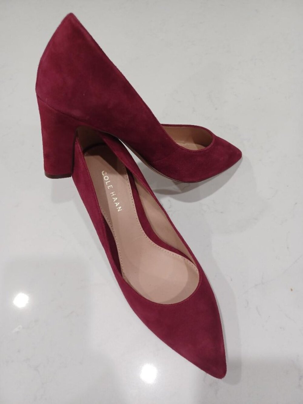 Cole Haan Red Suede Mylah Heel Pumps size 7B